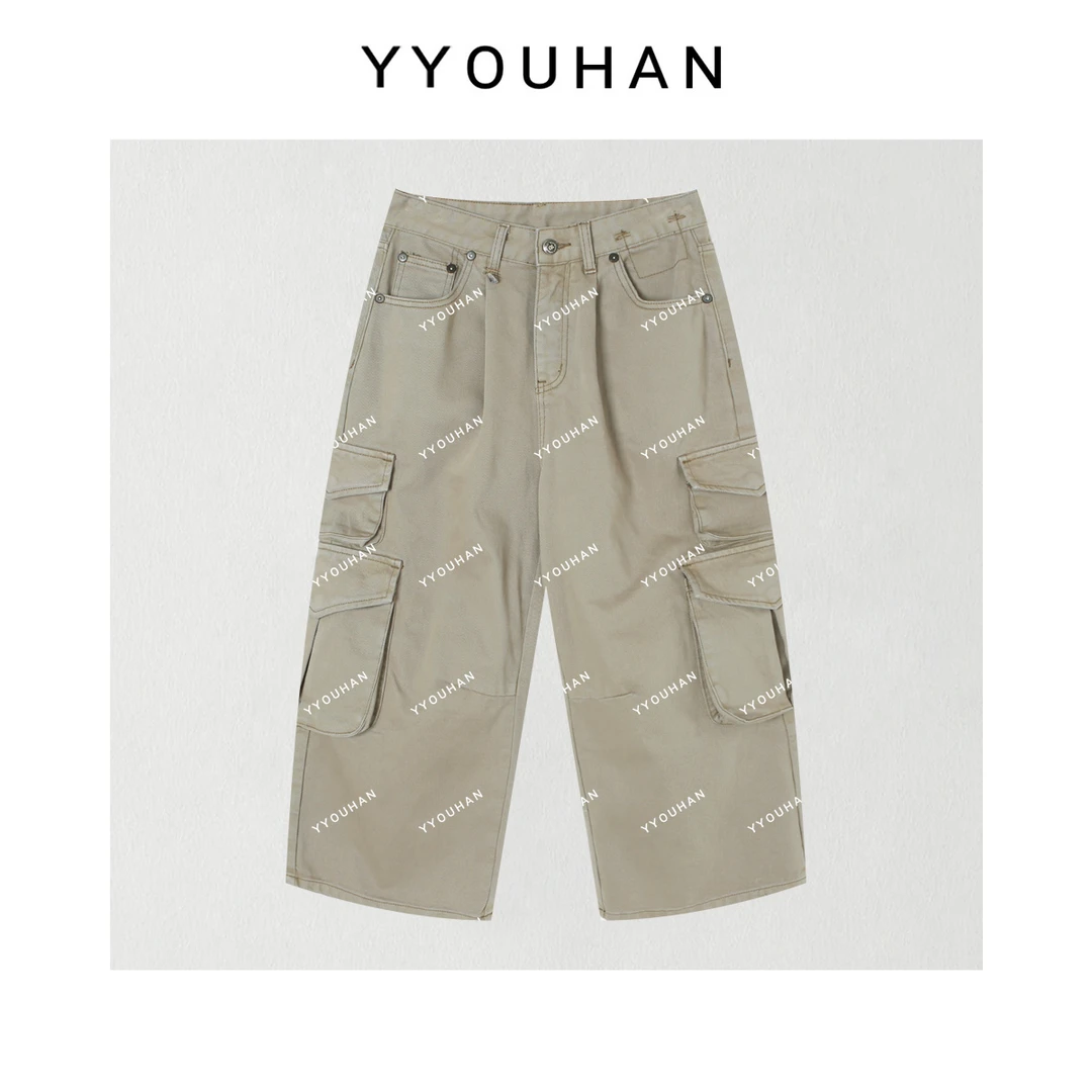 YYOUHAN 2025新款【秋绪】多口袋设计极简百搭工装休闲裤 2509C5765