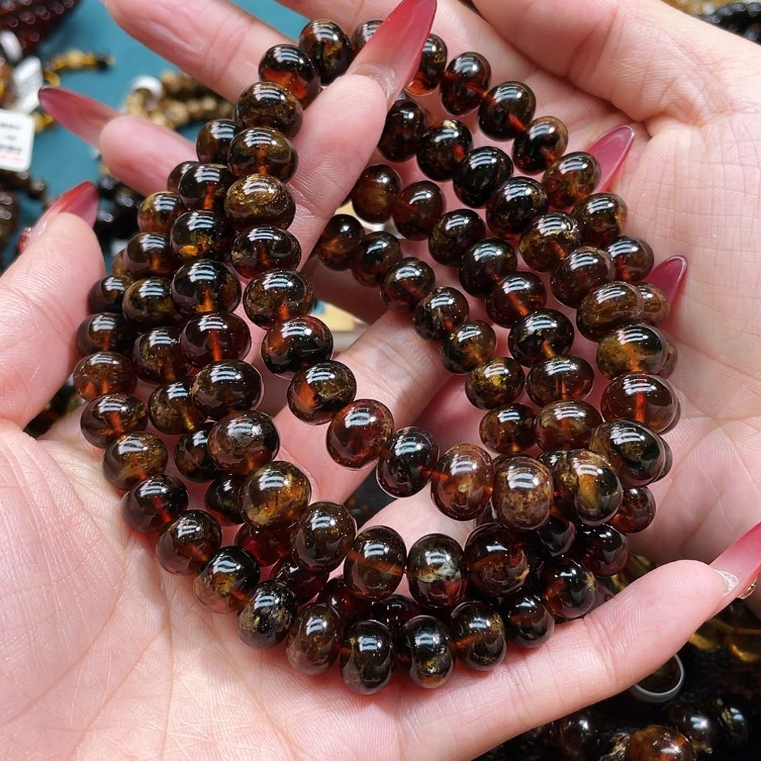 琥珀未镶嵌裸石10mm花珀