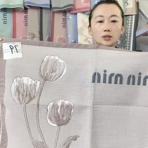 棉纱布咖啡郁金香纯棉