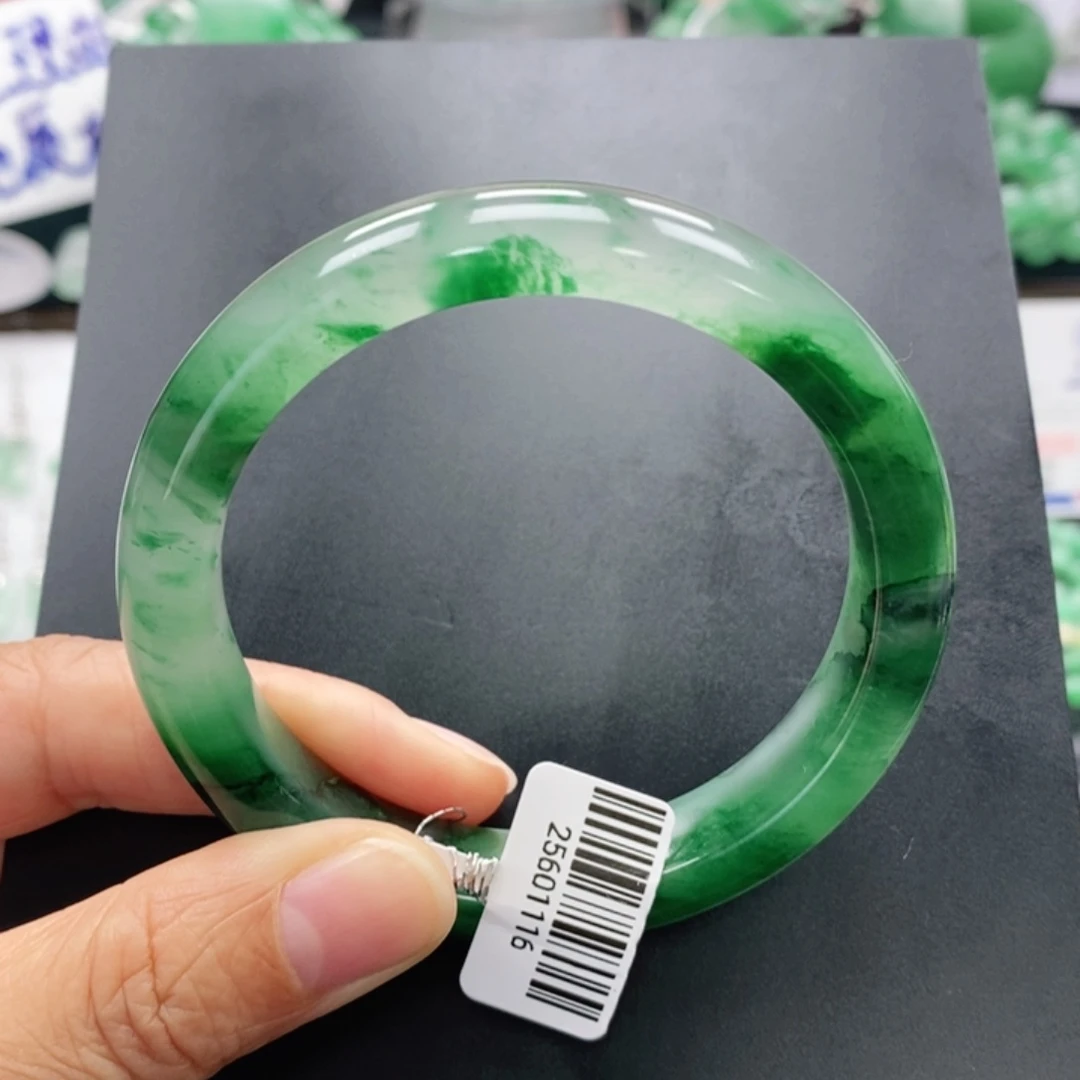 石英质玉未镶嵌手镯青青58-多人