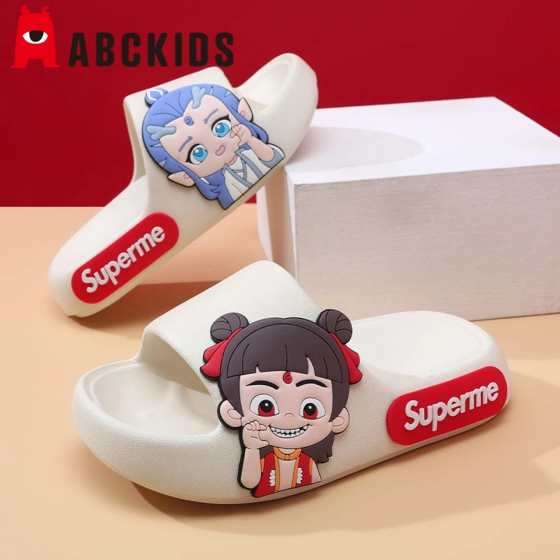哪吒闹海儿童拖鞋男童夏季新款女童防滑软底室内家居男孩凉拖鞋