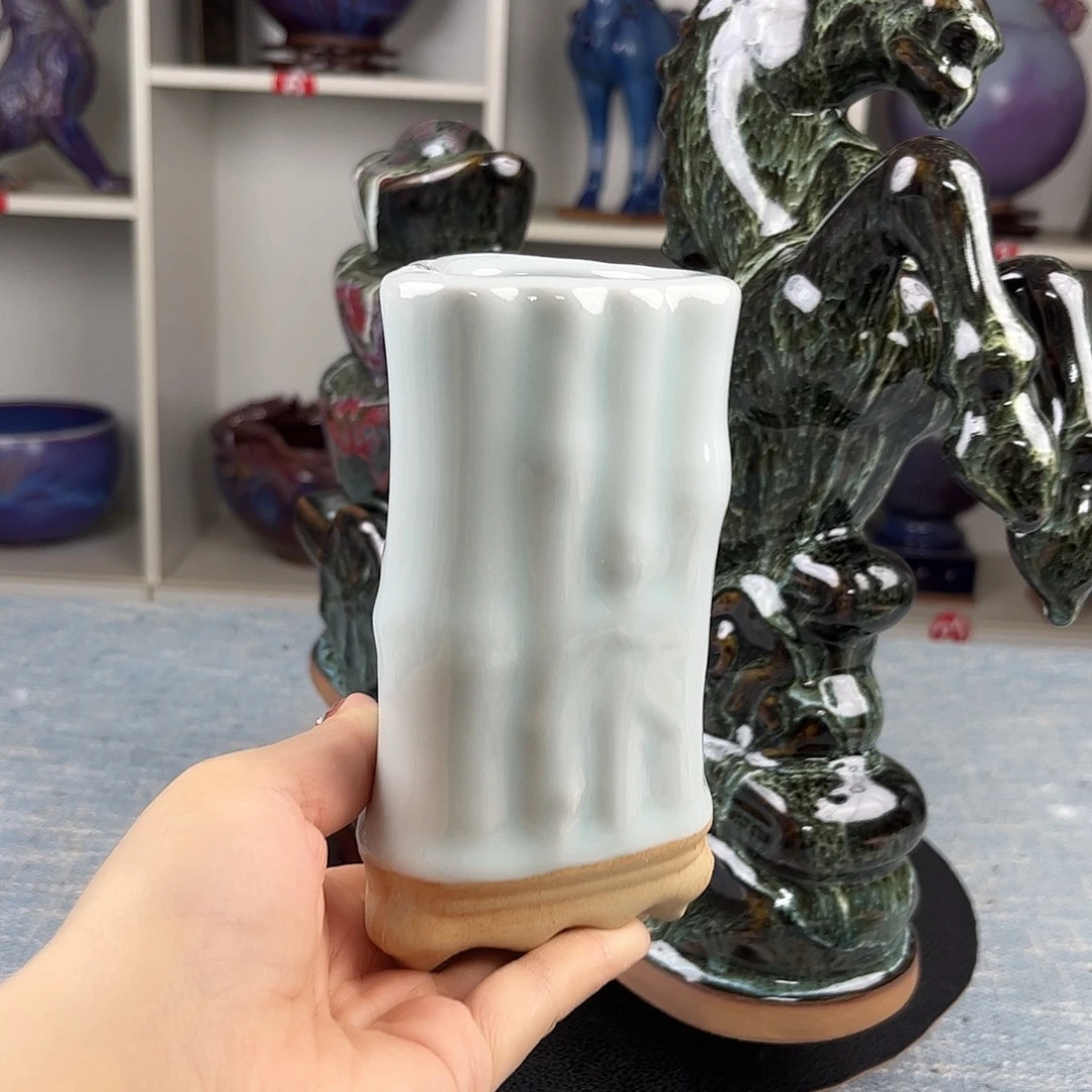 瓷片笔筒摆件工艺品