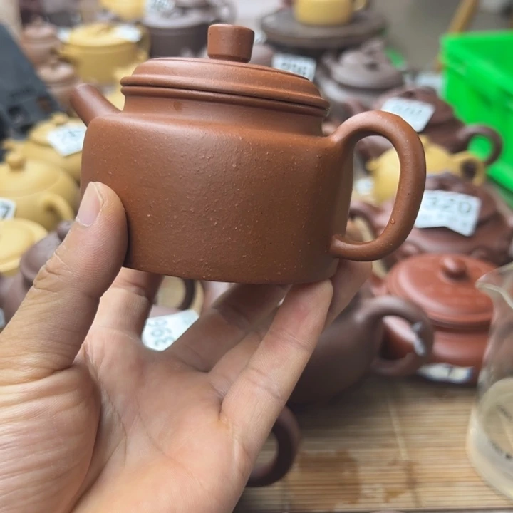 紫砂茶壶朱泥德中全手200左右瑕疵不挑