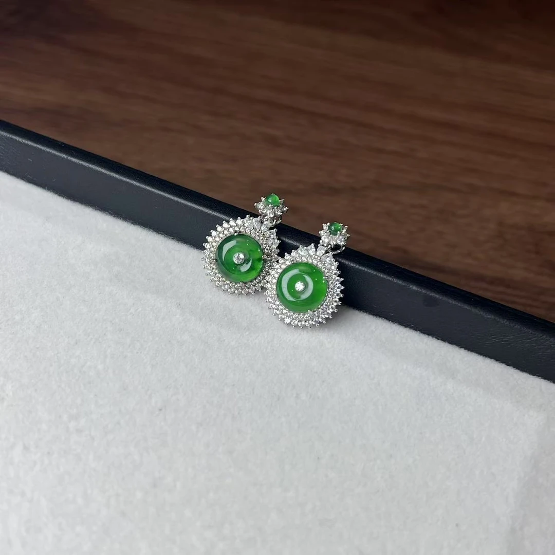 【睿泽鉴宝】S925翡翠平安扣吊坠多样性发一 10*3 CB3895