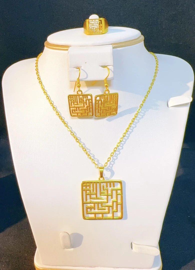 铜合金吊坠 铜合金 新款338号二维码耳环项链戒指 精致nipal