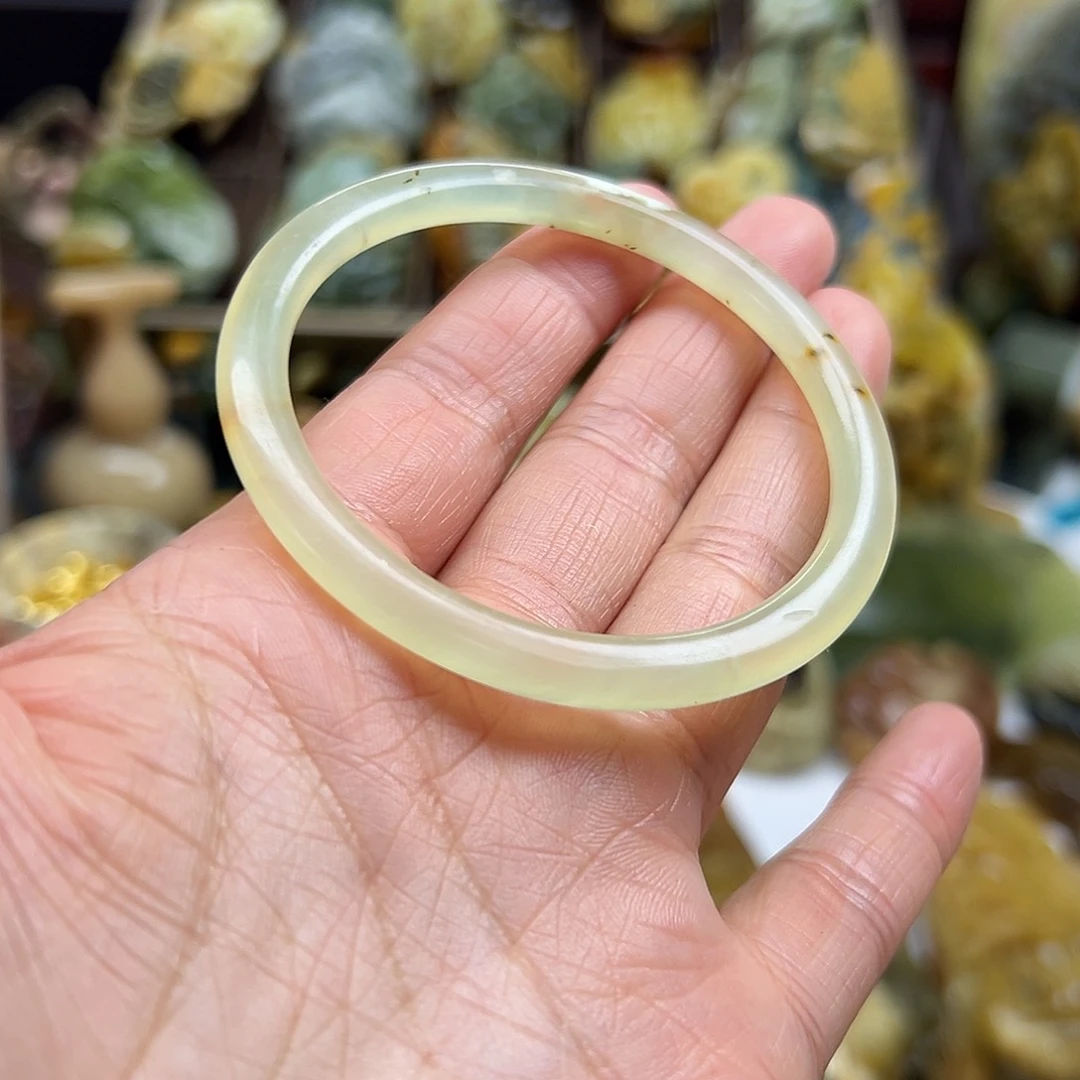 岫玉未镶嵌颈饰花玉54.3