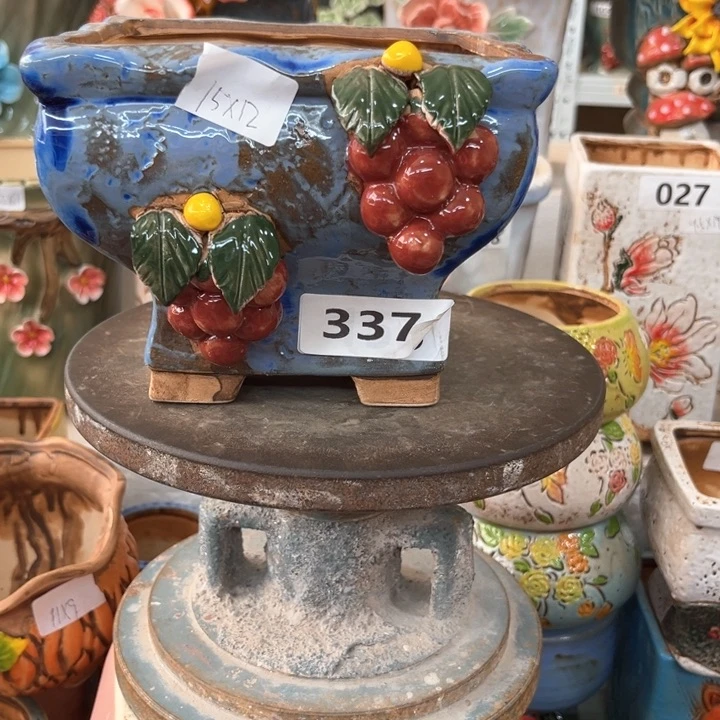 紫砂花盆粗陶材质多肉花盆