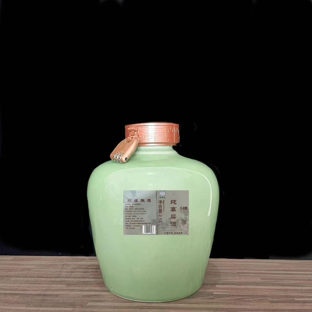 老胡烧 传承古法 纯粮酿造2.5升瓷坛大曲薏米 绿豆原浆酒52度2.5L