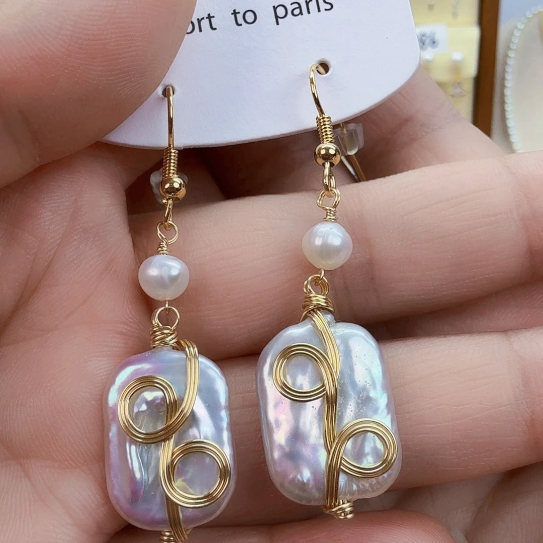 淡水珍珠耳饰未镶嵌