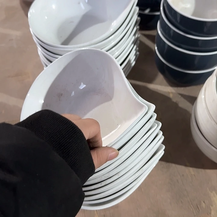 瓷水滴碗盘  7 英寸 4 个