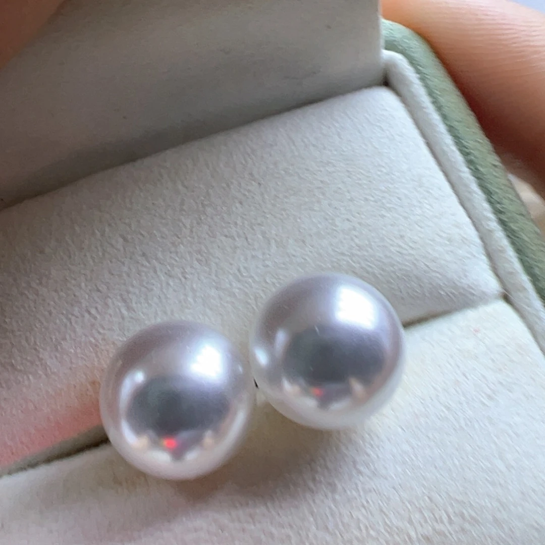 18K金镶嵌淡水珍珠耳饰