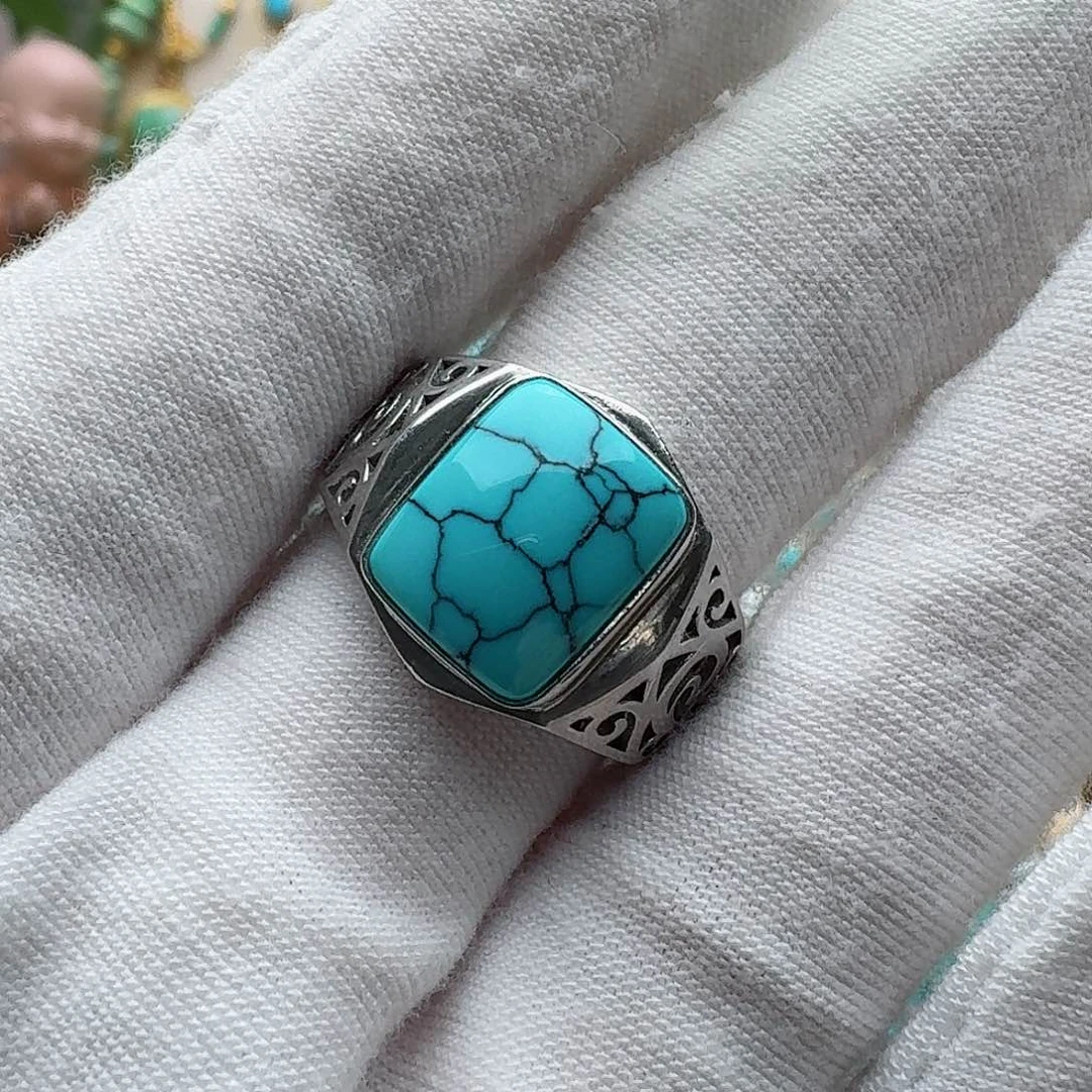 绿松石珠宝奇石银S925镶嵌