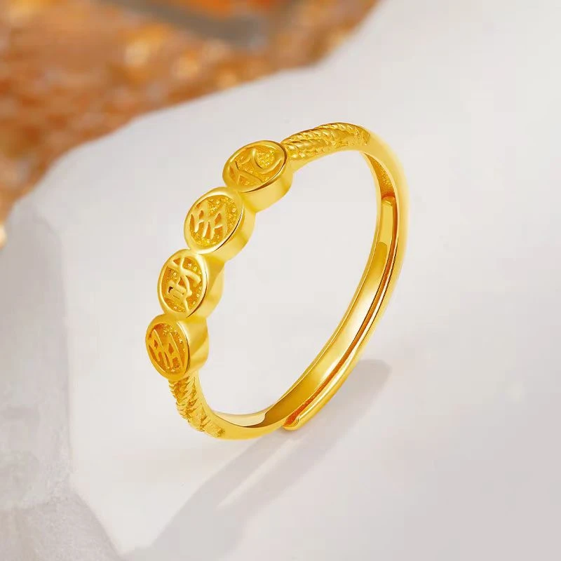 古法传承多财多亿戒指-开口可调节