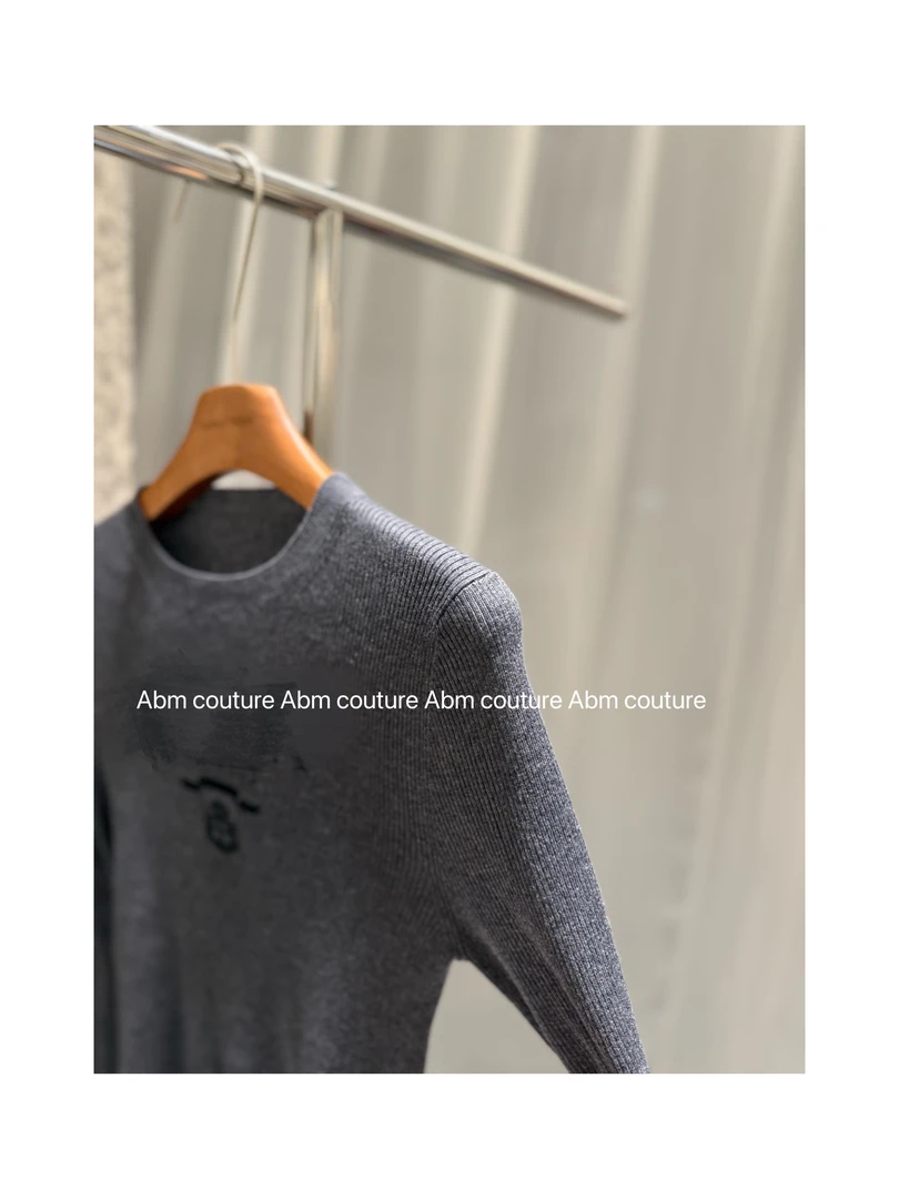 Abm | 优质打底100羊毛格雷恩色系灰圆领修身显瘦款（冷水手洗）