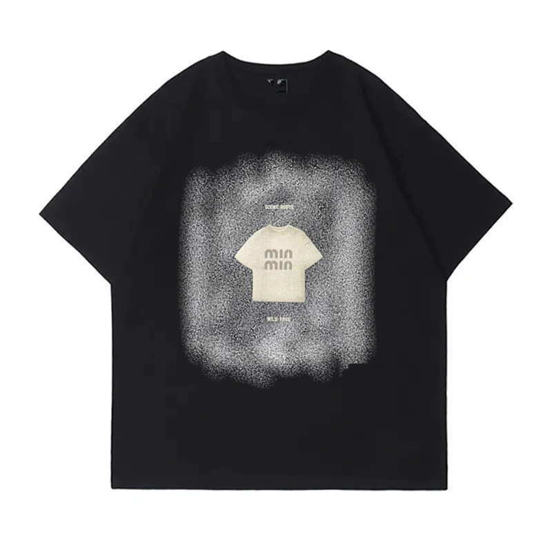 【定制款】重磅纯棉宽松百搭时尚圆领半袖钢印《晕染min》