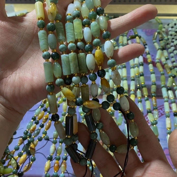 蛇纹石玉未镶嵌毛衣链115