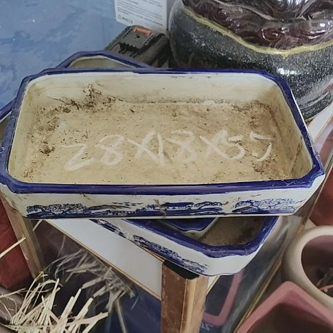 陶瓷花盆长方形假山水底
