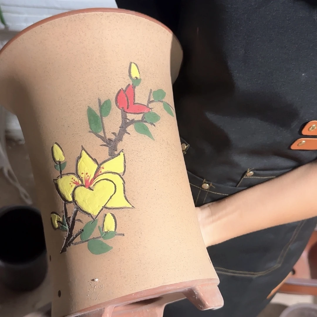 紫砂花盆瑕疵口径口径