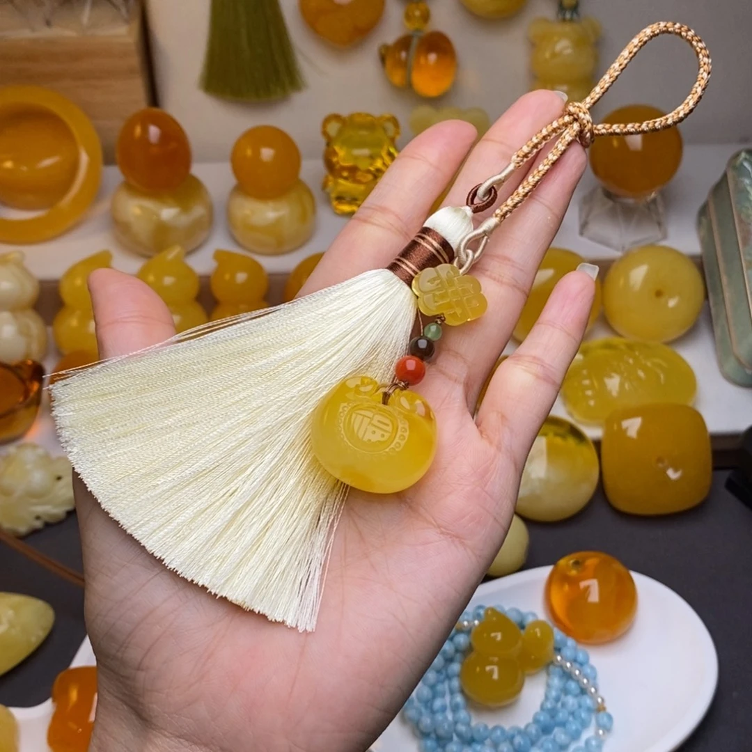 蜜蜡颈饰未镶嵌挂件