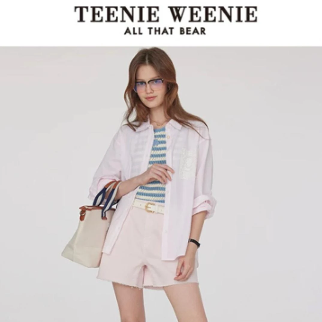 TeenieWeenie 小熊女装衬衫2025夏季新款TTYA252507W