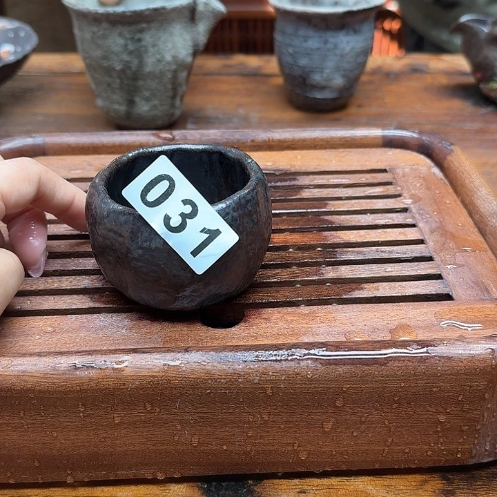 纯手工制作粗陶茶具