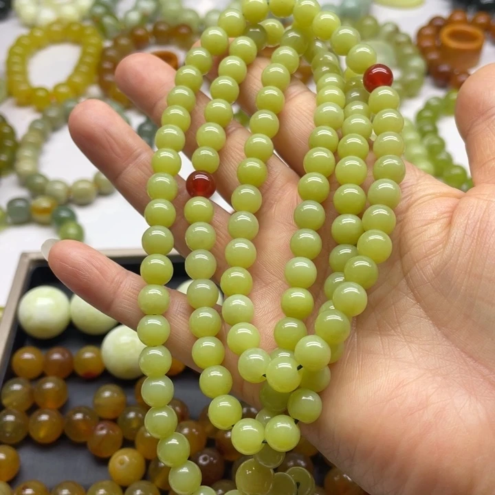 蛇纹石玉手串未镶嵌t****g