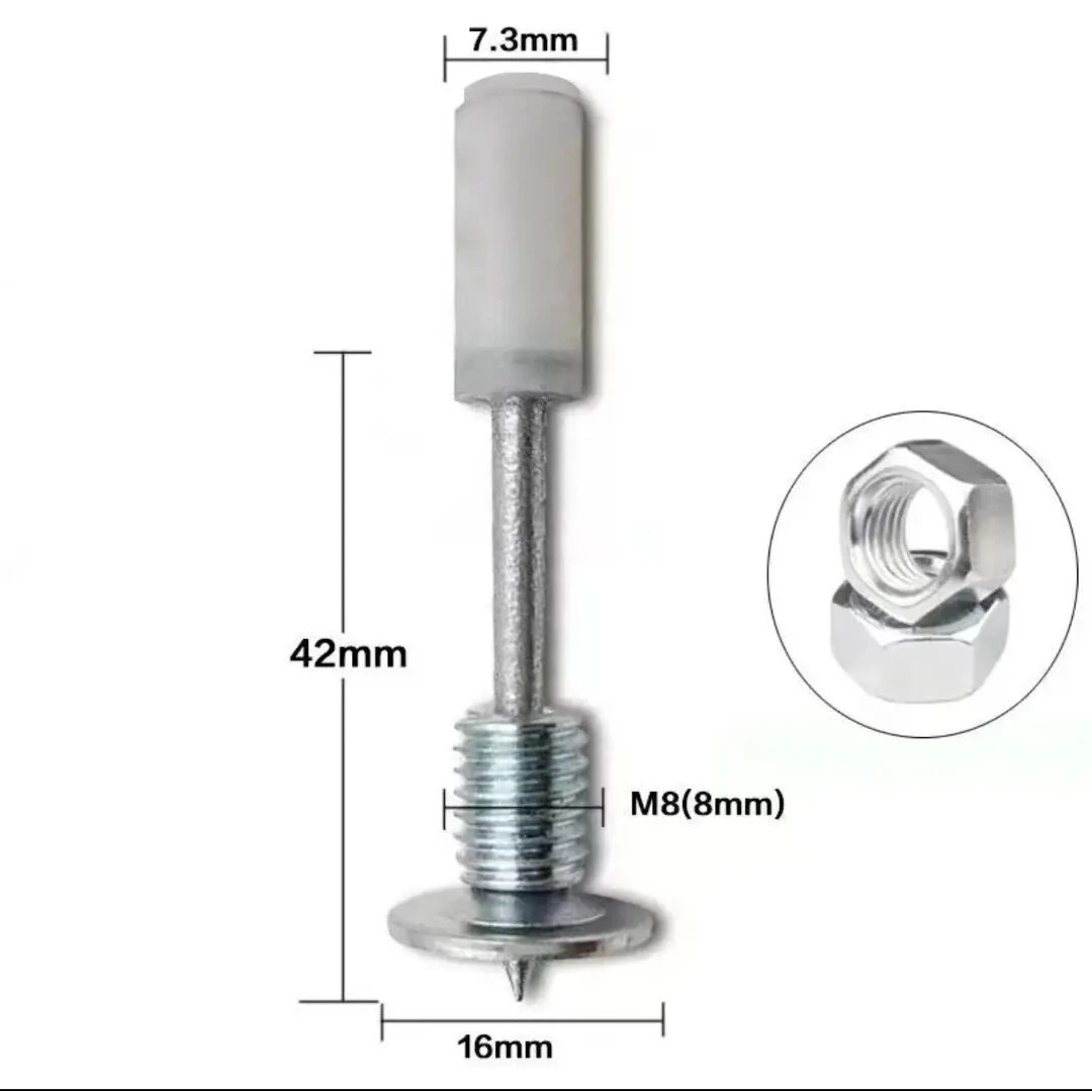 可拆卸M8一体螺纹钉4.2厘米装灯吊顶固定支架