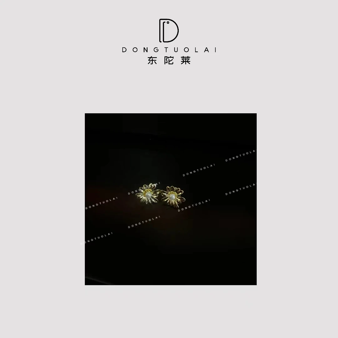 925银耳饰 《小芬芳》耳钉手工百搭小众创意简约个性复古气质精致