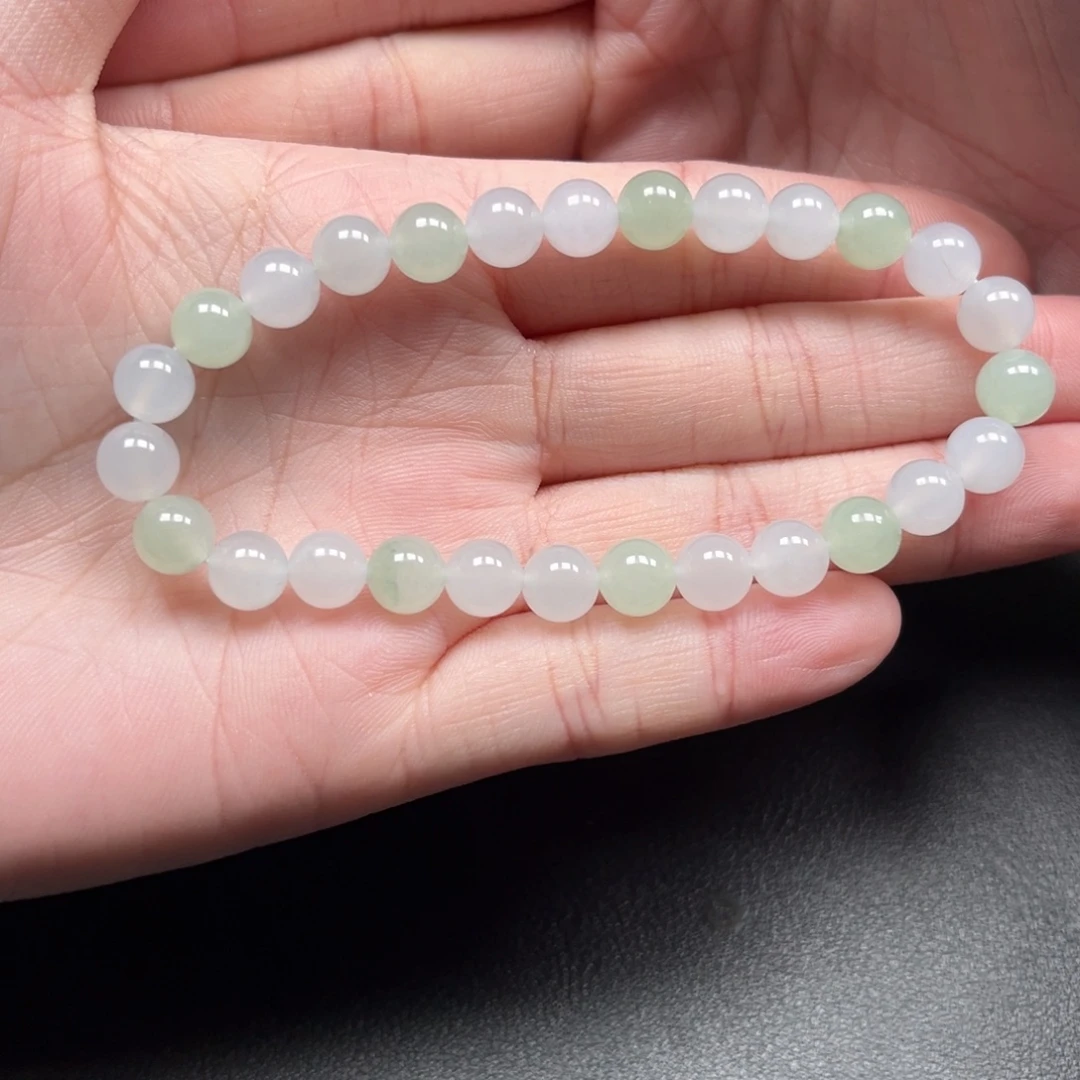 翡翠未镶嵌手串缅甸翡翠卡7