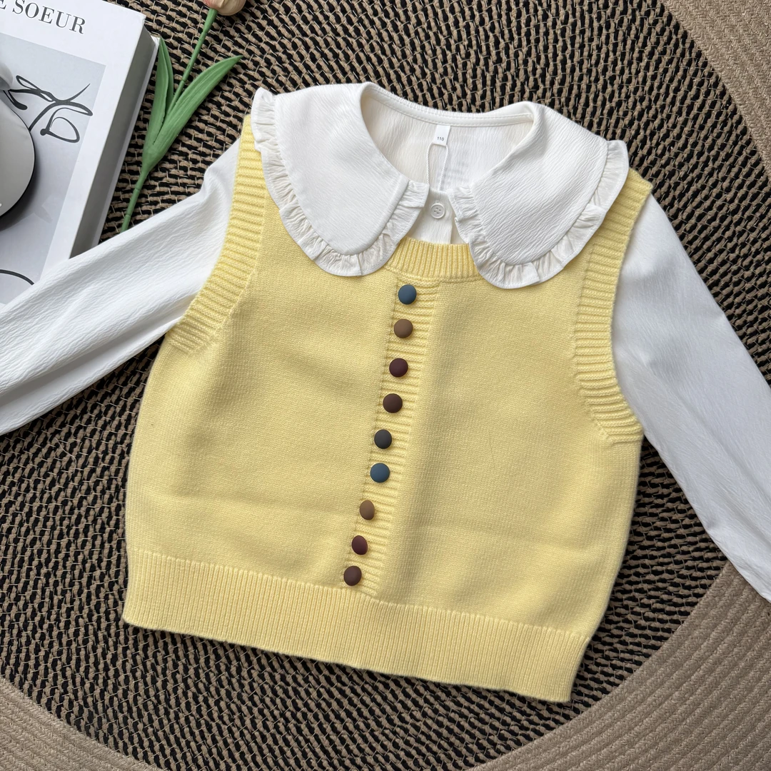 【亲子装】爱依服2025女童新款秋季针织时尚洋气毛织背心