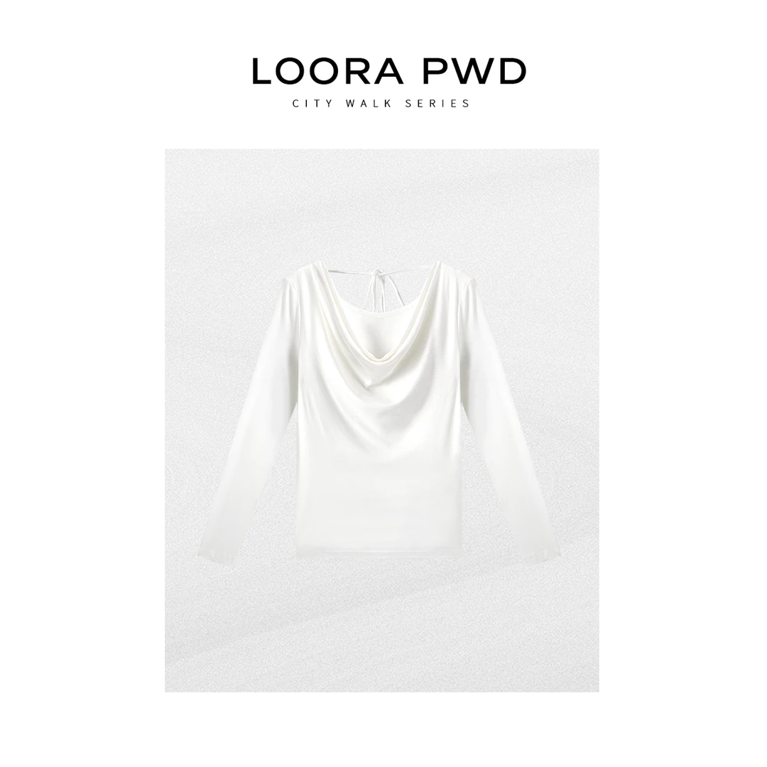 LOORAPWD/罗拉密码 【天 丝】全新净玉悠情极简纯色上衣25CJBA0103N