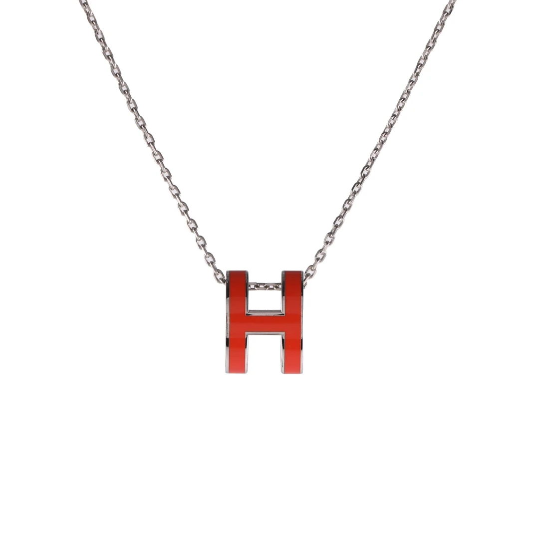 99新 Hermes/爱马仕 【念念】合金 Pop H 项链 小号