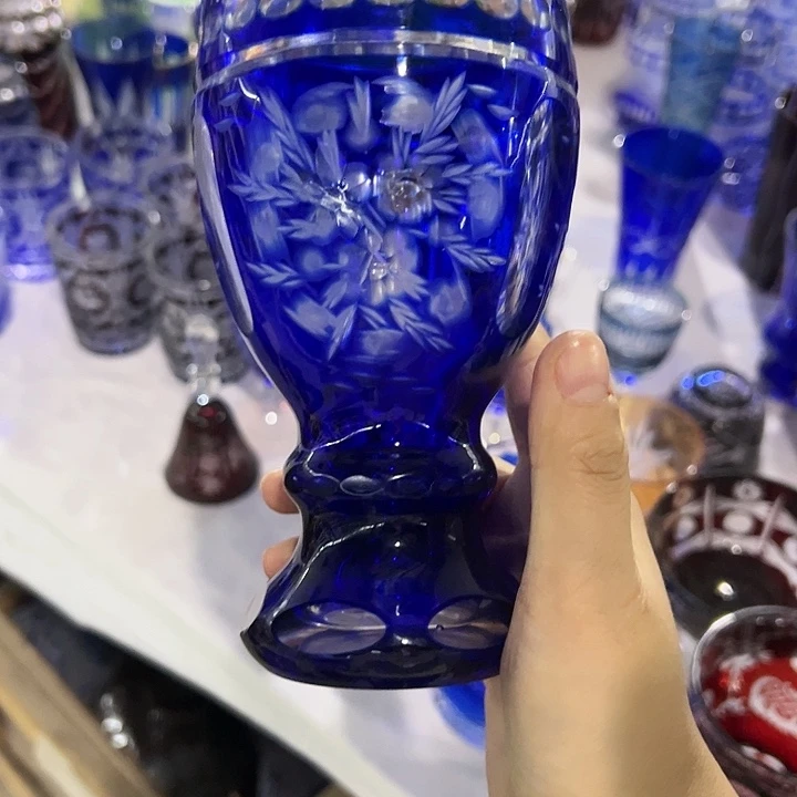 手柄款水晶玻璃微瑕一个