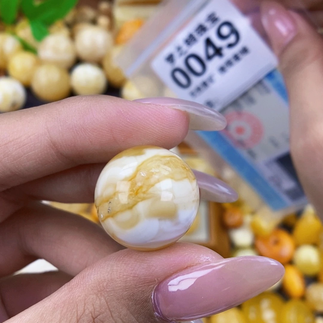 未镶嵌琥珀珠宝奇石19 粉