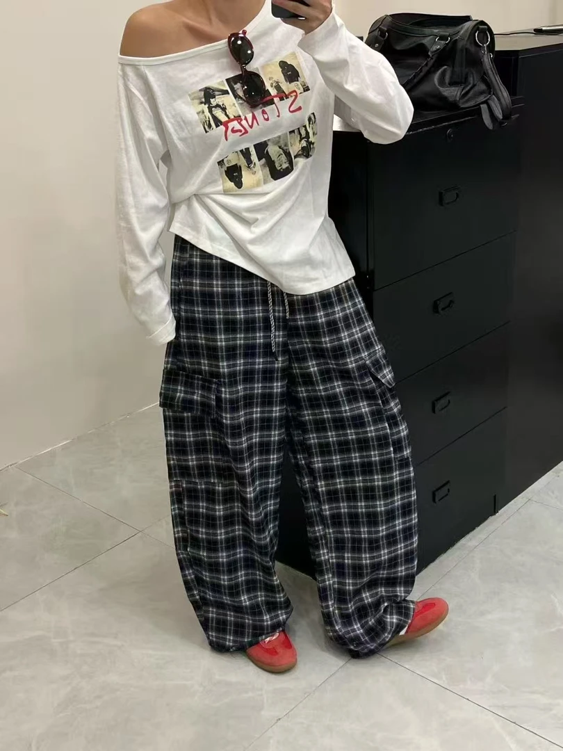 9610韩系秋季新款时尚休闲格子裤