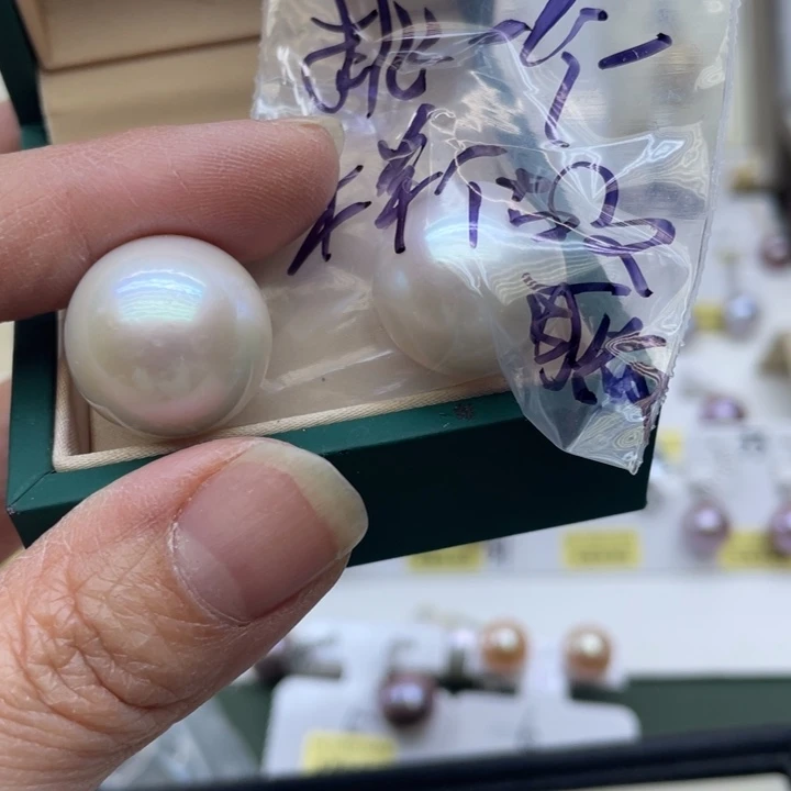 淡水珍珠耳饰银S925镶嵌M****a