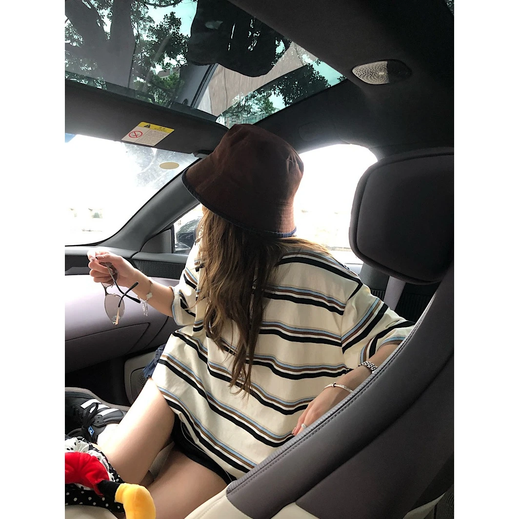 2025新款夏季穿搭欧货爆款小衫独特漂亮好看上衣条纹短袖t恤女装