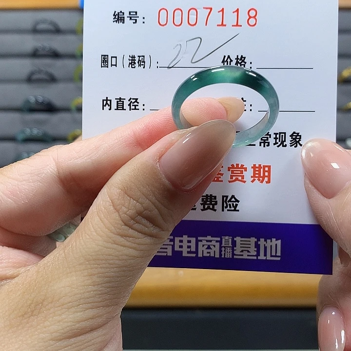 T***.未镶嵌戒圈翡翠7118