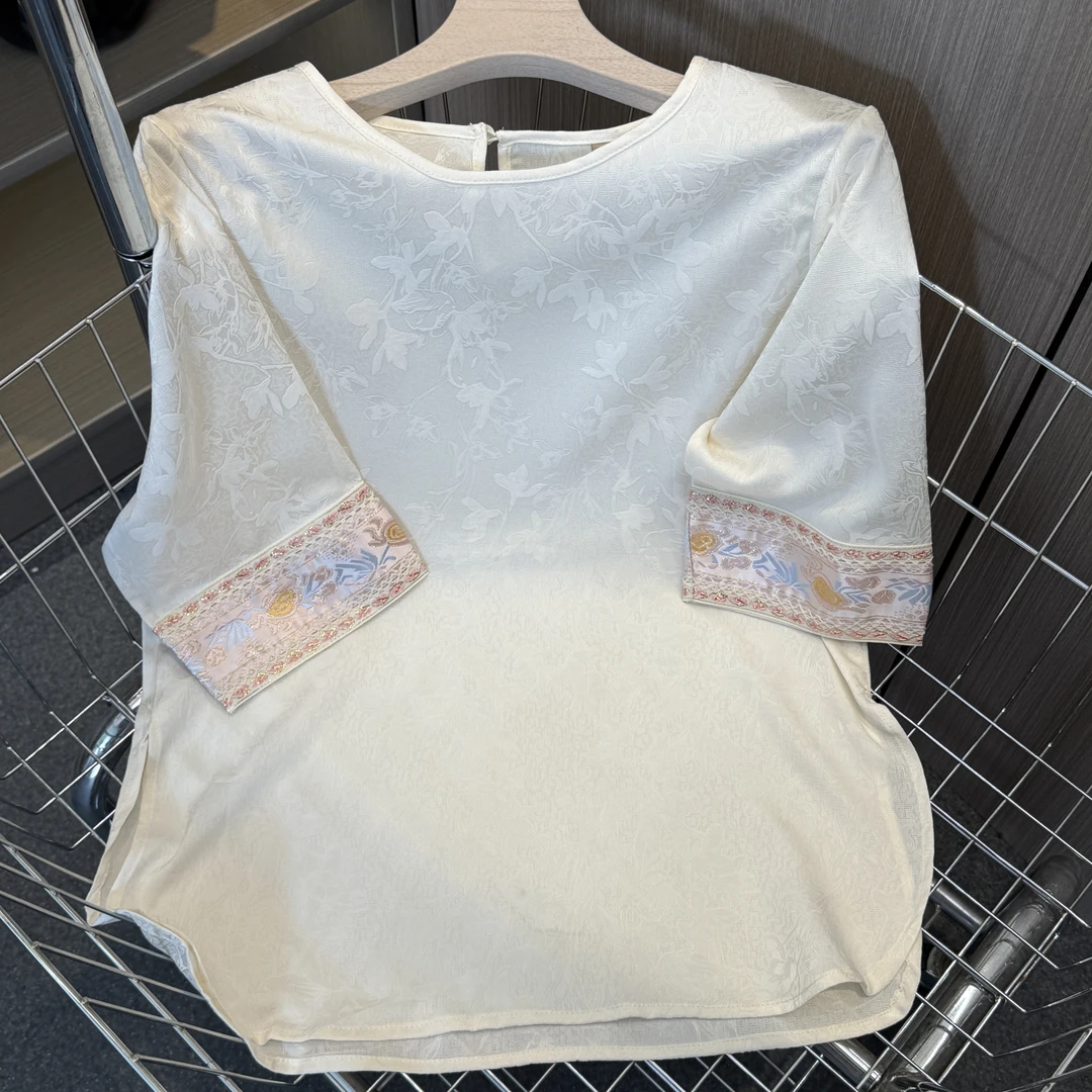 【花期】2025夏季新中式国风小众轻奢百搭休闲设计师女士上衣