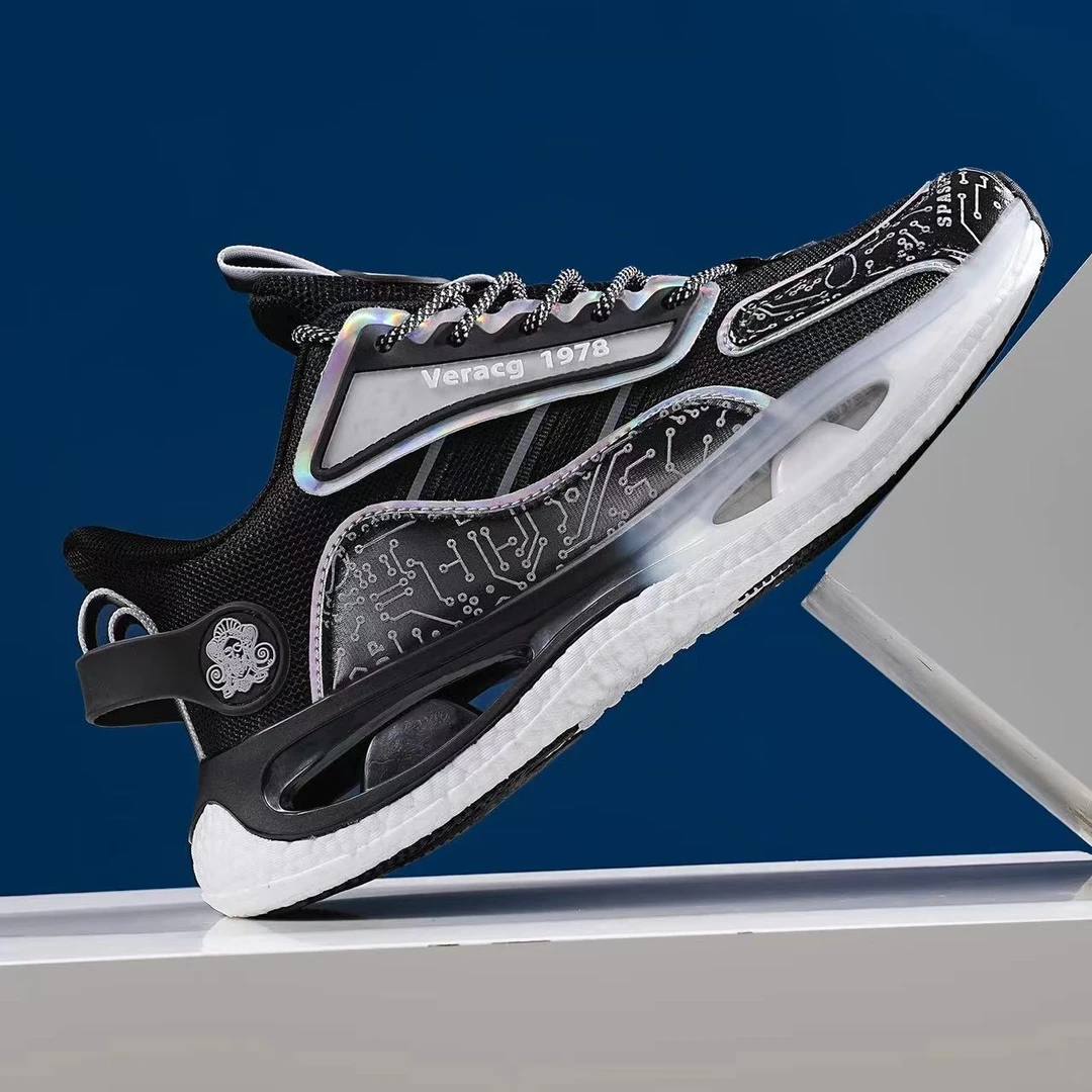 专柜正品春季网面透气潮流时尚减震回弹跑步鞋百搭情侣防滑运动鞋