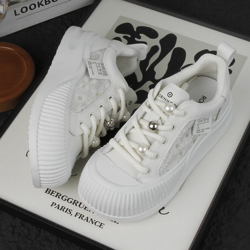 运动百搭春夏学生厚底ins网面休闲板鞋K1001