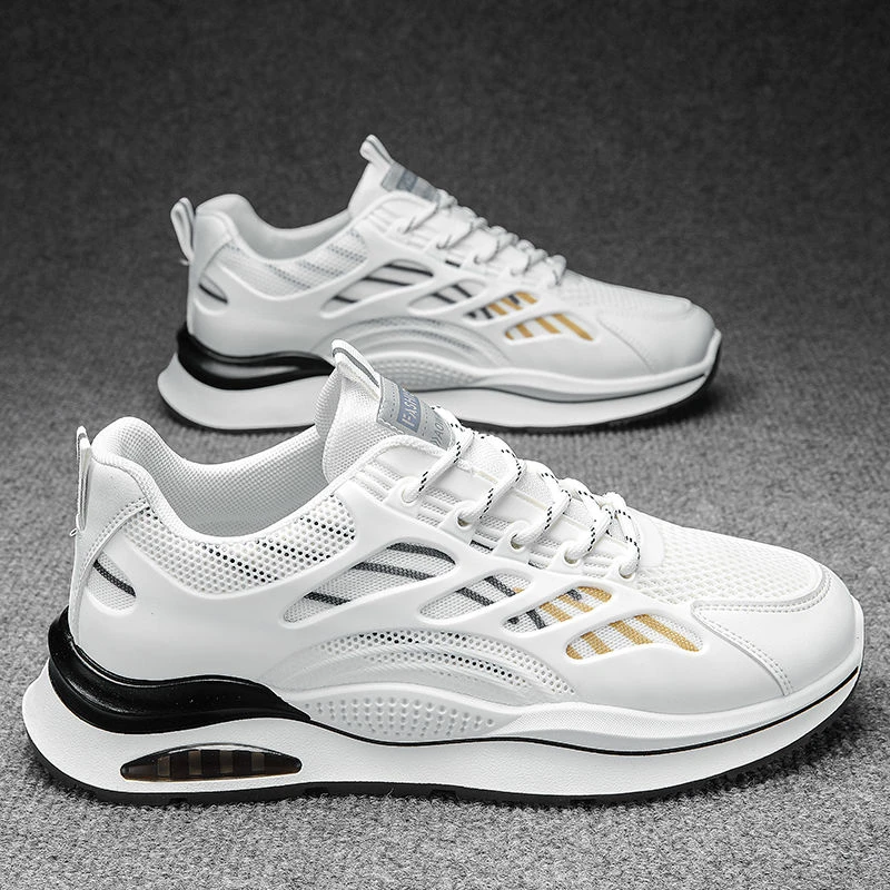 【6.18特惠】男鞋夏季透气2025新款运动鞋网面跑步休闲厚底老爹潮鞋