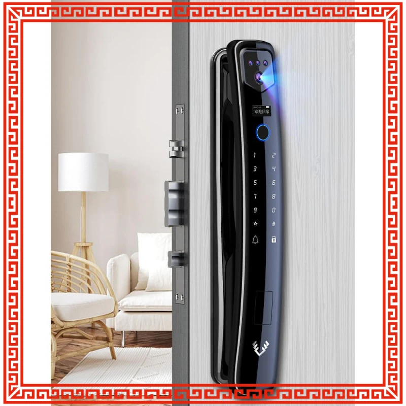 华系智选全自动指纹锁人脸识别家用防盗门密码锁智能门锁入户门锁