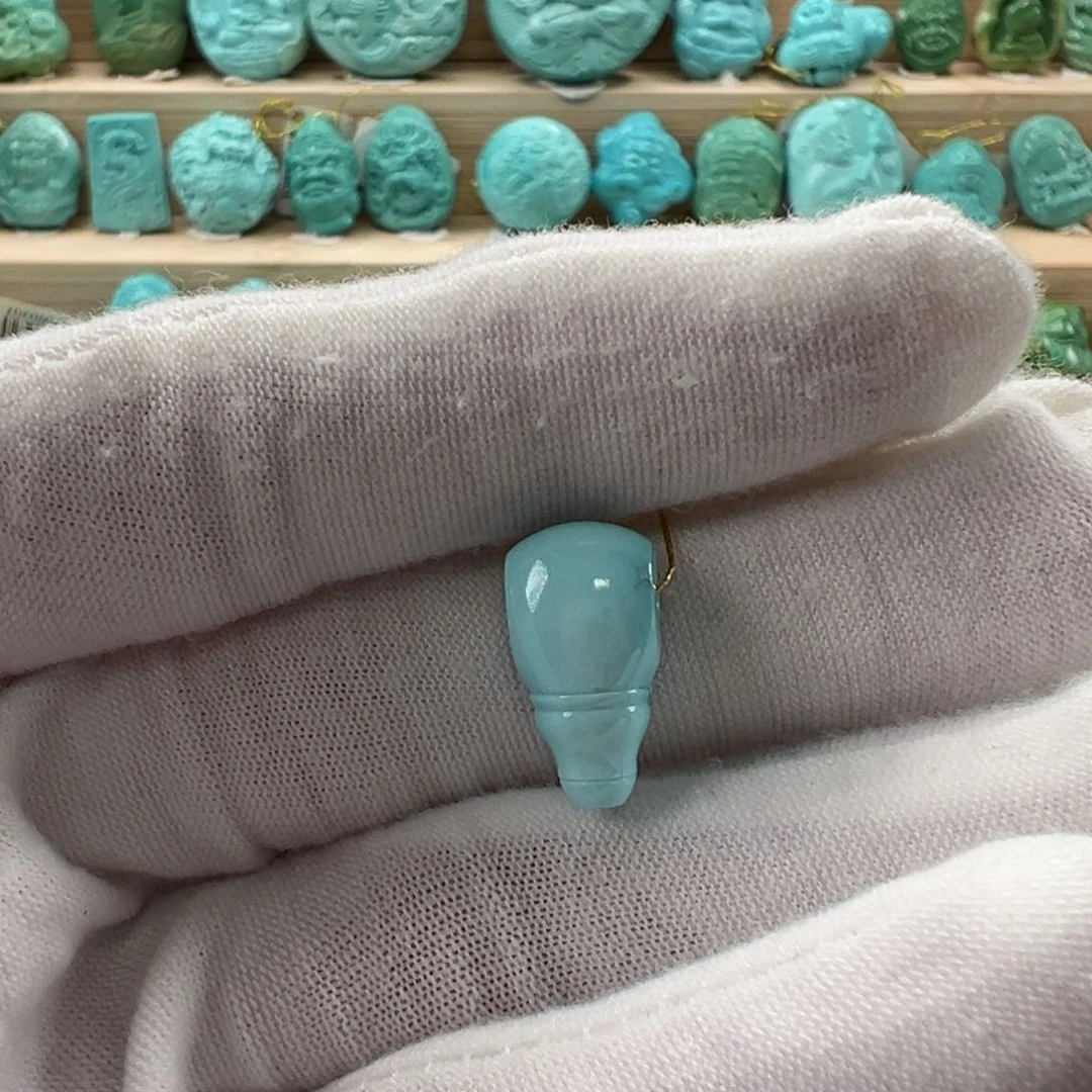 未镶嵌绿松石三通8.3mm