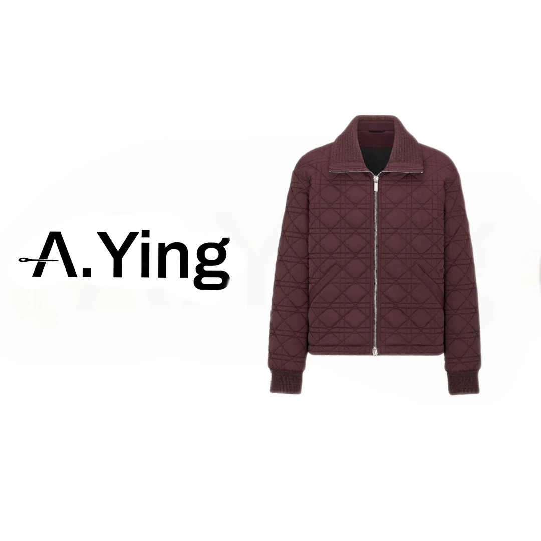 A.Ying【25FW 1011】25FW D*r菱形格棉服秋冬男士