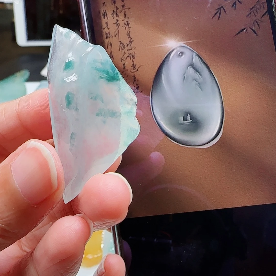 定制翡翠未镶嵌缅甸翡翠挂件
