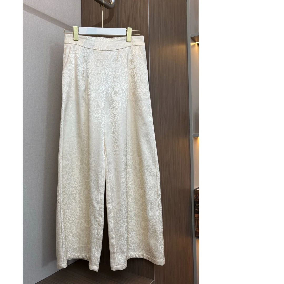 【日进斗金】新款国风垂感透气阔腿裤女直筒长裤显瘦休闲裤女