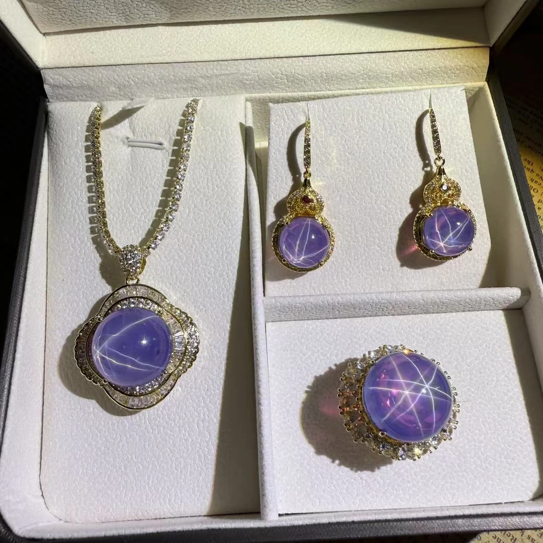 DYJC355 紫色项链套装