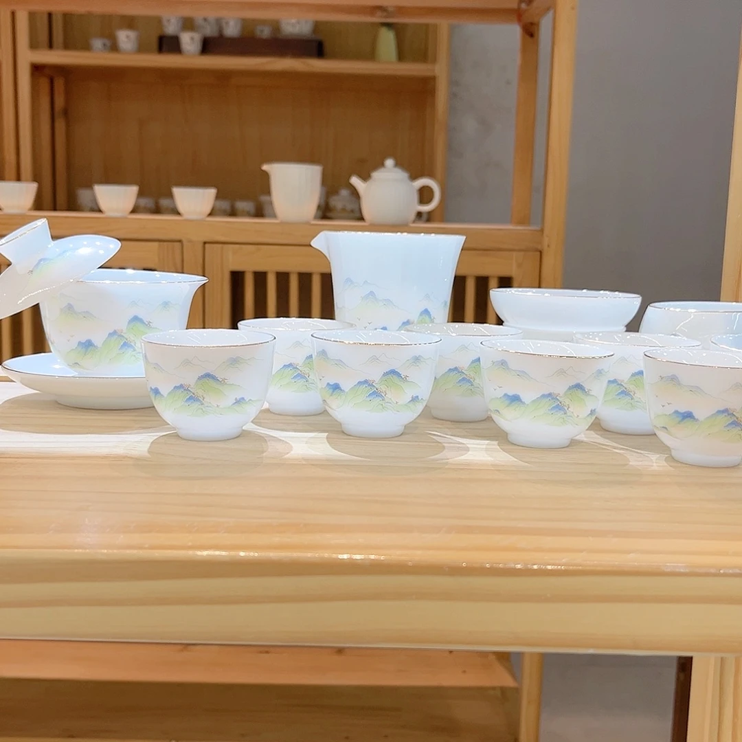 【御瓷斋】冰种玉瓷茶具套装