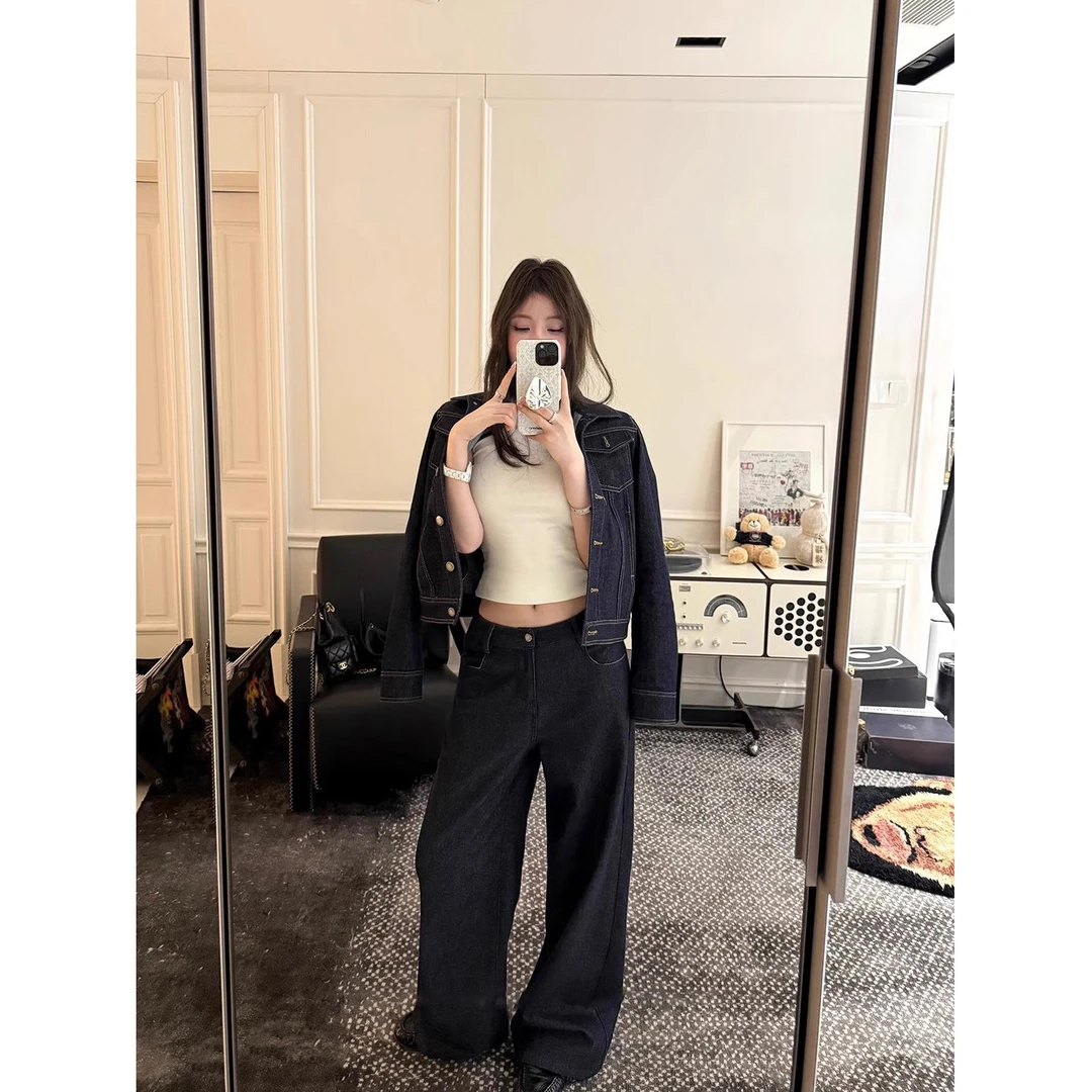 番茄妹妹Tomatosister  阿姆斯特丹美式复古休闲宽松原色牛仔裤